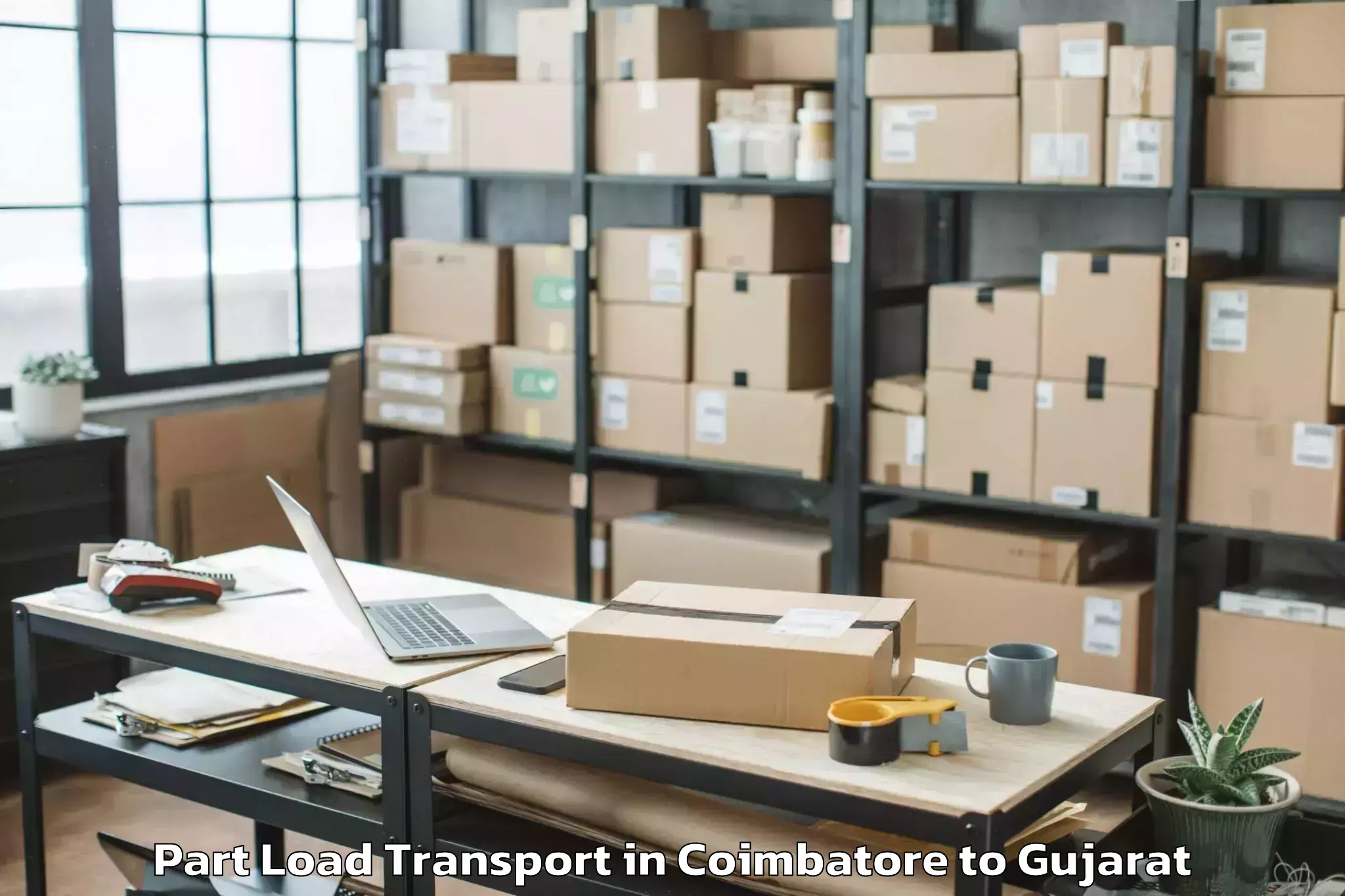 Professional Coimbatore to Surat City Part Load Transport